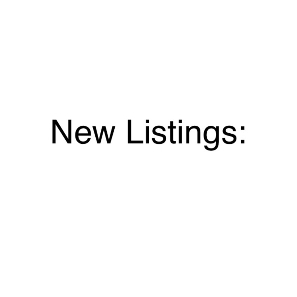 My newest listings